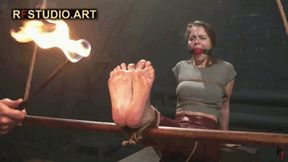 Leya - Bastinado, Roasting Soles with Fire, and Large Ballgag (FULL HD MP4)