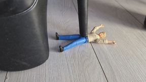 High heel trampling for tiny Victor