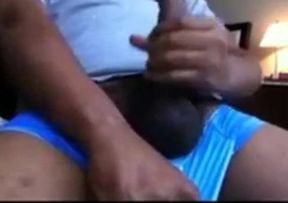 Hung Black Stud Strokes His Big Cock