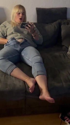 Masturbation Couch Porn Watch Multiple Orgasms Intense Getting Wet Pussy Blonde Solo Trembling Twitch Moaning Wet   Clip 2