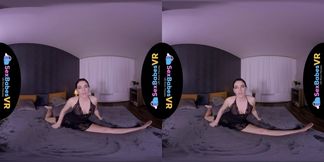 Flexible girl makes you great footjob