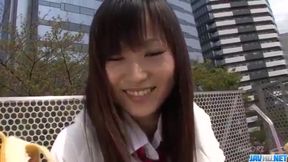 Ryo Asaka starts touching her vag in the shower