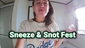 Sneeze Fetish, Snot Fest, Hot Girl Sneezing, Nose Blowing, Sick Goddess