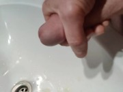 Jerk off and cum in the sink.