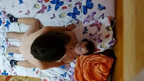 hot teen couple have a good time in the bedroom - top view - full unedited amateur videos