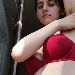 Armpit Worship in Red Bra