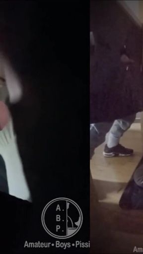 Amateur Boy Ordered to Get on His Knees, Blindfolded, and Pissed in His Mouth Through a Gloryhole