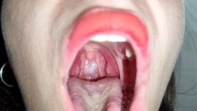 Let me give you a tour of my mouth - CLOSE UP visible uvula.