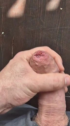 Phimosis Cock Cumming at Work!