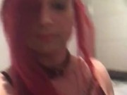 Amateur trans dildo