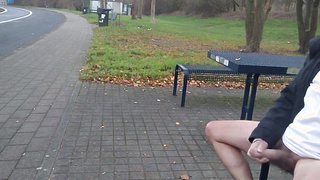 German daddy wanking outdoor 6