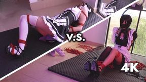 Lisa & Naerol: Maid vs Maid bondage challenge - 4K