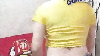A sex-positive devotee in cutoffs and a g-string.