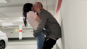 Jeans Walk and Sex in Parking Garage