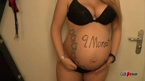 Girl 9th month pregnant creampie gangbang orgy preggo