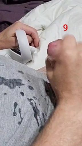 Massive cumshot 12 ropes of cum