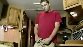 Watch as young stud deepthroats Jerzee Luv's hairy ass with his big tool