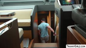 Cheating wife TS Aubrey Kate gets fucked on a boat