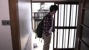 A Japanese mom loves men and her son gets aroused by her erotic behavior.
