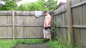 Rough Straight Jock Lex Busts a Nutt Outdoors