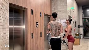 Passionate sex with a stranger after the gym - Danner Mendez and Iris Rodriguez