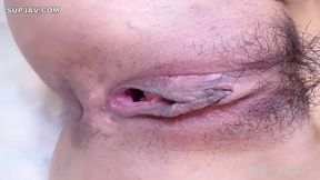 Slutty teen Asian angel rides cock and gags on cum