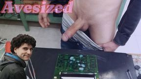 I'm supposed to fix this machine but I decided to cum on it