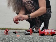 Flattened First Responders - Giantess Crush