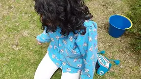 I find a lady on my land taking what is not hers