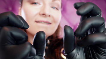 ASMR: black nitrile gloves hot soundings by Arya Grander - SFW video