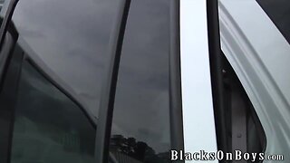 Jayden jones assrides a mammoth chocolate penis