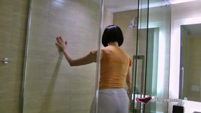 Fast, Loose, and Wet - Kinky Strap-on Surprise in Tight White Pants