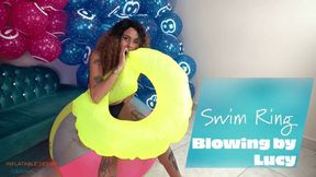 Lucy Blowing Green Swim Ring