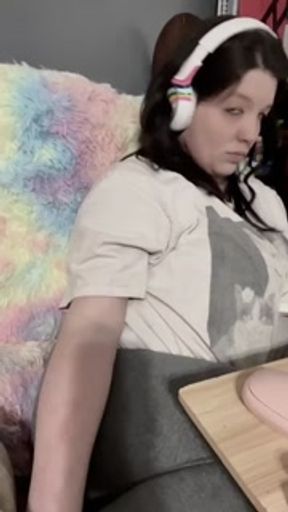 shy chubby, big tit, milf smokes while working. asmr possibly.