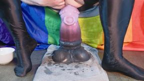 Riding the Fattest Toy in My Arsenal and Stretching Myself Orgasmic