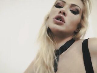 LUSTFUL BLOND WHORE FINGER SCREWS HER VAGINA AND BUTT UNTIL THAT BABE CUMS HARD