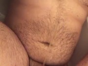 Chubby Teen pisses on himself