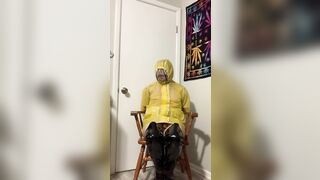 Yellow LATEX raincoat bdsm Part two