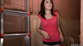 ”Petite tart anal fucked in public bar”