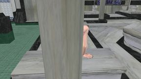 Gorgeous Shemale Shakes Dick Sitting in Hall 3D Cartoon Hentai