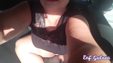 GOZANDO DENTRO DO CARRO NO ESTACIONAMENTO DO SUPERMERCADO