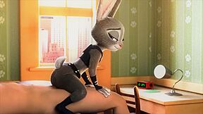 Petite 3d Furry Bunny Judy Hopps Riding Big Dick Everywhere