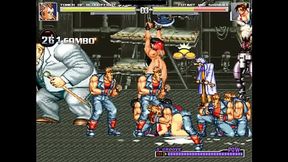 Gangbang with Mugen Mai Shiranui in doggystyle