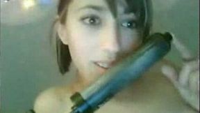 Adorable brunette webcam babe masturbates with fancy vibrator