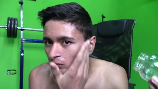 Getting Cum for the pimples on my face - Alex CUM