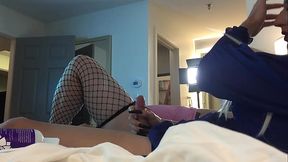 Very Sexy Blonde Sissy Masturbating with Redhead Trans Woman