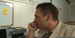 Shaved Holly Price fucking in the floor with her tits