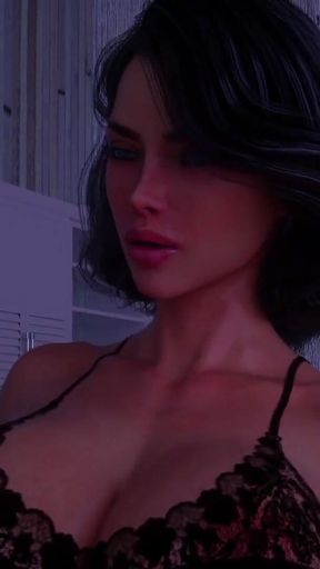 Captivating moment from &quot;Stepmom and Stepson Shares Bed in a Hotel Room - 3D Hentai Animated Porn - Milfy City&quot;