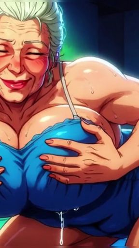 Ai BBW GILF Locker Room Giant Tit Play Compilation