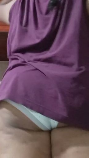 My mother-in-law in the kitchen shows transparent panty   Clip 1
